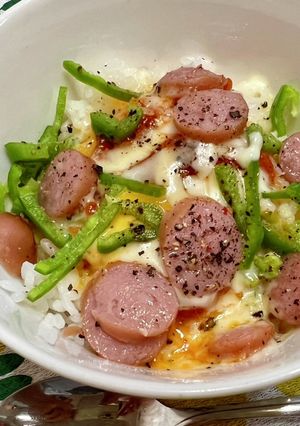 【レンジだけ】簡単ピザチーごはん♪-レシピのメイン写真
