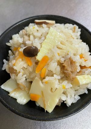 簡単美味しい！筍となめ茸の炊き込みご飯-レシピのメイン写真