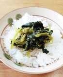 わさびの葉（花わさび）の醤油漬け