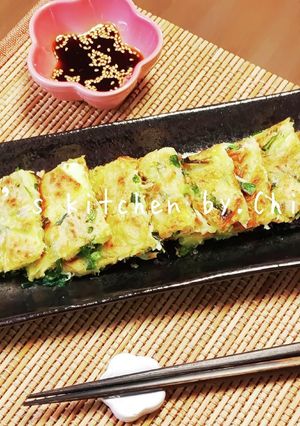 簡単☆ニラ＆えのき　チーズチヂミ♪-レシピのメイン写真