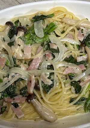 ほうれん草とベーコンのクリームパスタ-レシピのメイン写真