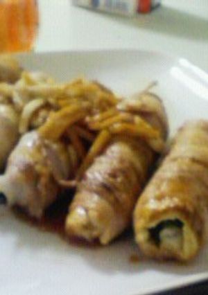 超簡単！油揚げと豚肉の野菜巻き☆-レシピのメイン写真