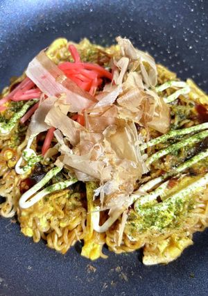 日清焼きそばアレンジ、お好み風、ヘルシー-レシピのメイン写真