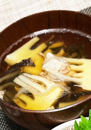 筍ときくらげと豚肉としらたきの汁物（筍汁-レシピのメイン写真