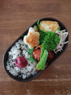 JK☆れんこんと豚肉の黒酢炒め弁当♪-レシピのメイン写真