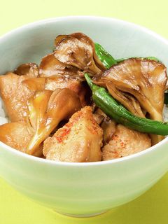 雪国まいたけ極と鶏むね肉の照り焼き丼-レシピのメイン写真