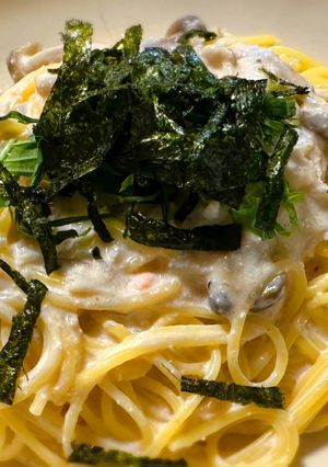 明太子としらすの和風クリームパスタ-レシピのメイン写真