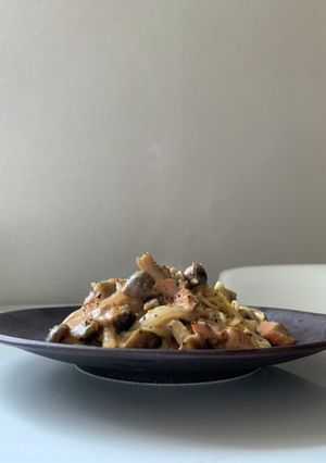 ぱすた日記/鮭のクリームパスタ-レシピのメイン写真