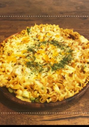 辛ラーメンを使ったチーズラーメンチヂミ-レシピのメイン写真