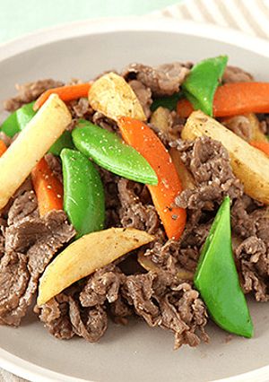 牛肉と新じゃがの塩こうじ炒め-レシピのメイン写真