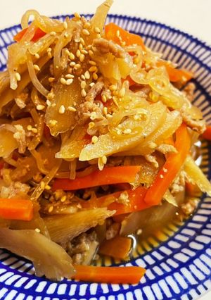 ホットクックで白滝ごぼう煮-レシピのメイン写真