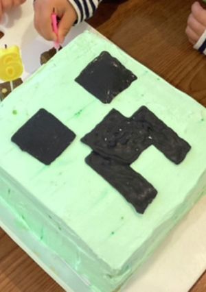 マインクラフト　クリーパーケーキ-レシピのメイン写真