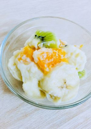 フルーツカスタード　米粉豆乳で-レシピのメイン写真