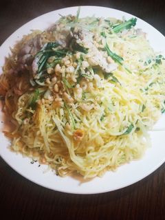 簡単☆水菜と豚肉の塩レモン焼きそば-レシピのメイン写真