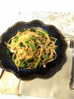 ほうれん草としめじのパスタ-レシピのメイン写真