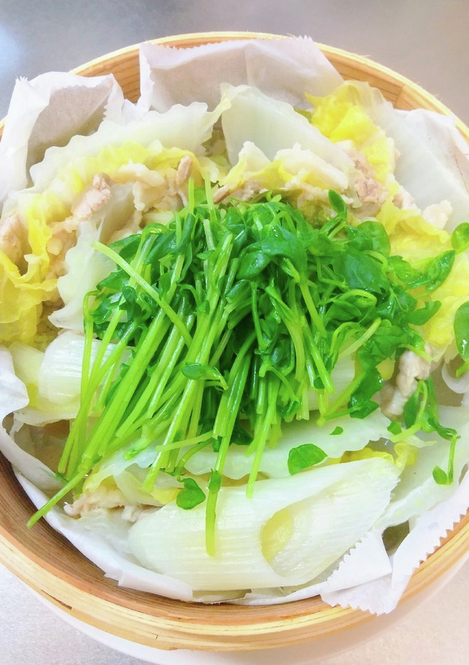 蒸籠蒸し15分豚ばら白菜ミルフィーユ蒸し-レシピのメイン写真