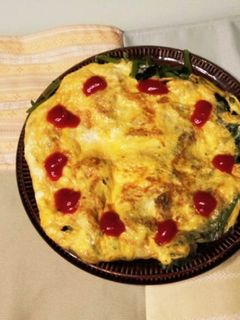 ほうれん草オムレツ-レシピのメイン写真