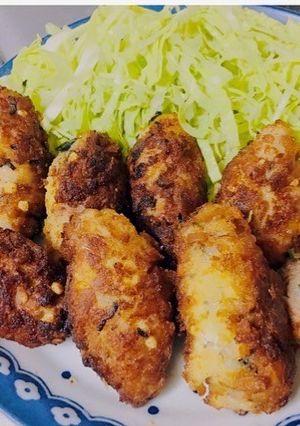 材料6つでできるわかめ入りロールカツ☆-レシピのメイン写真