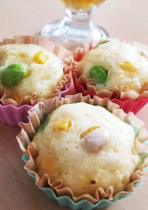 チーズ、大豆入り☆たんぱく質蒸しケーキ-レシピのメイン写真