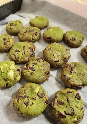 抹茶チョコチップアーモンドクッキー-レシピのメイン写真