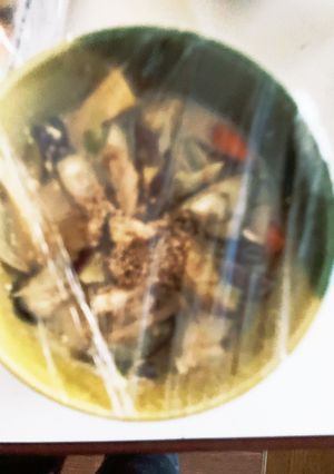 根菜茄子肉無簡単シチュー味温野菜サラダ-レシピのメイン写真
