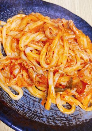 簡単で美味い☆豚キムチ焼きうどん-レシピのメイン写真