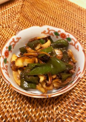簡単！舞茸とピーマンのバター醤油炒め-レシピのメイン写真