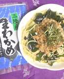 【三陸産塩蔵わかめ】を使った和風パスタ