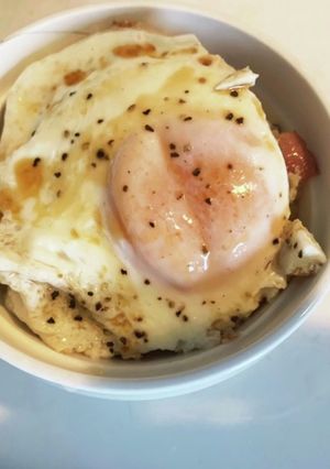 ベーコンエッグ　ごはん-レシピのメイン写真