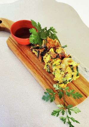 オートミールのキムチ海鮮風チヂミ-レシピのメイン写真