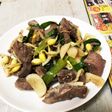 ニンニク!胡椒!豚タンニラもやし炒め