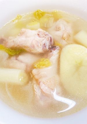 鶏手羽元とトッポギの白湯風-レシピのメイン写真
