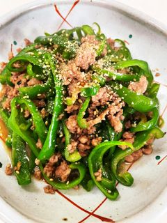 ひき肉とピーマンの甘辛炒め-レシピのメイン写真