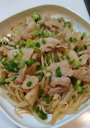 簡単！めちゃうま！豚バラもやしのガリぽん-レシピのメイン写真