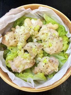 せいろ蒸し10分☆鶏もも肉のねぎ塩だれ-レシピのメイン写真