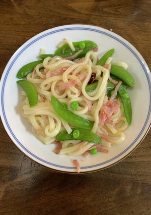 冷凍うどんのペペロンチーノふう-レシピのメイン写真