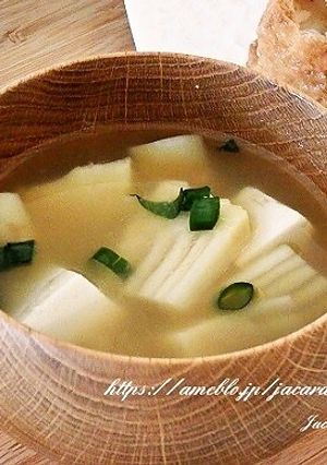 たけのこと豆腐の味噌汁-レシピのメイン写真
