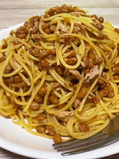 納豆とツナの和風パスタ-レシピのメイン写真
