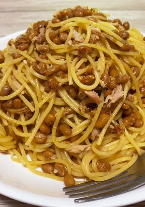 納豆とツナの和風パスタ-レシピのメイン写真