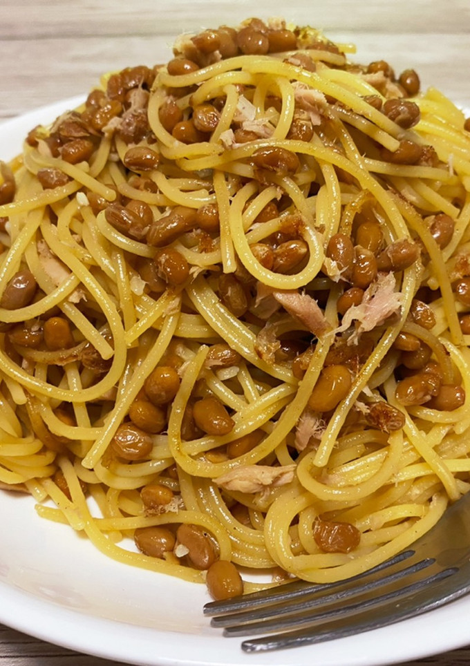 納豆とツナの和風パスタ-レシピのメイン写真