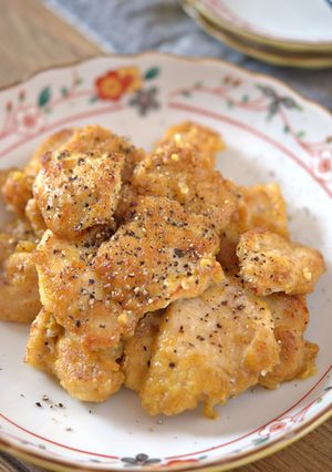 鶏むね肉のオイマヨカレー炒め【下味冷凍】-レシピのメイン写真