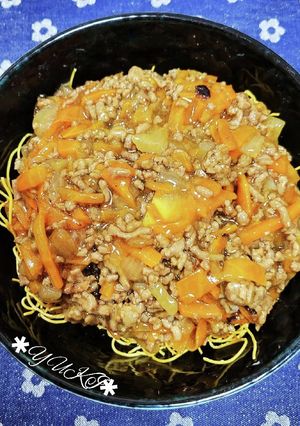 おすすめ皿うどん☆ミンチたっぷりで大満足-レシピのメイン写真