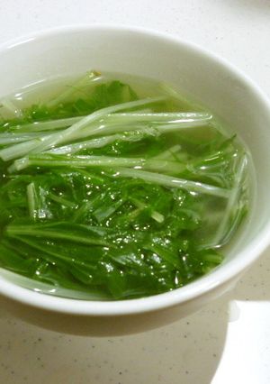 簡単水菜のスープ-レシピのメイン写真