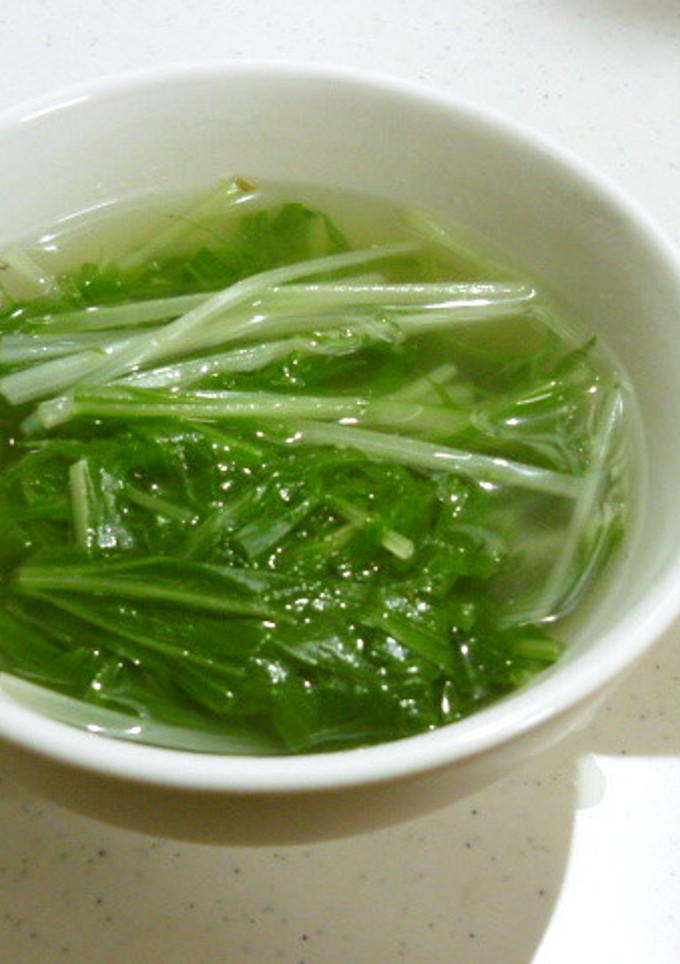 簡単水菜のスープ-レシピのメイン写真