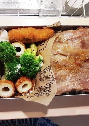 高校生弁当覚え書き9 塩だれ豚バラ弁当-レシピのメイン写真