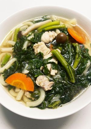 ズボラ山菜風うどん-レシピのメイン写真