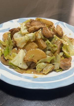 鶏とキャベツ、長芋の味噌炒め-レシピのメイン写真