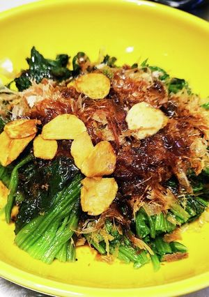 ほうれん草にんにく醤油がけ-レシピのメイン写真