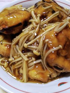 手作りがんもどきのえのきあんかけ-レシピのメイン写真