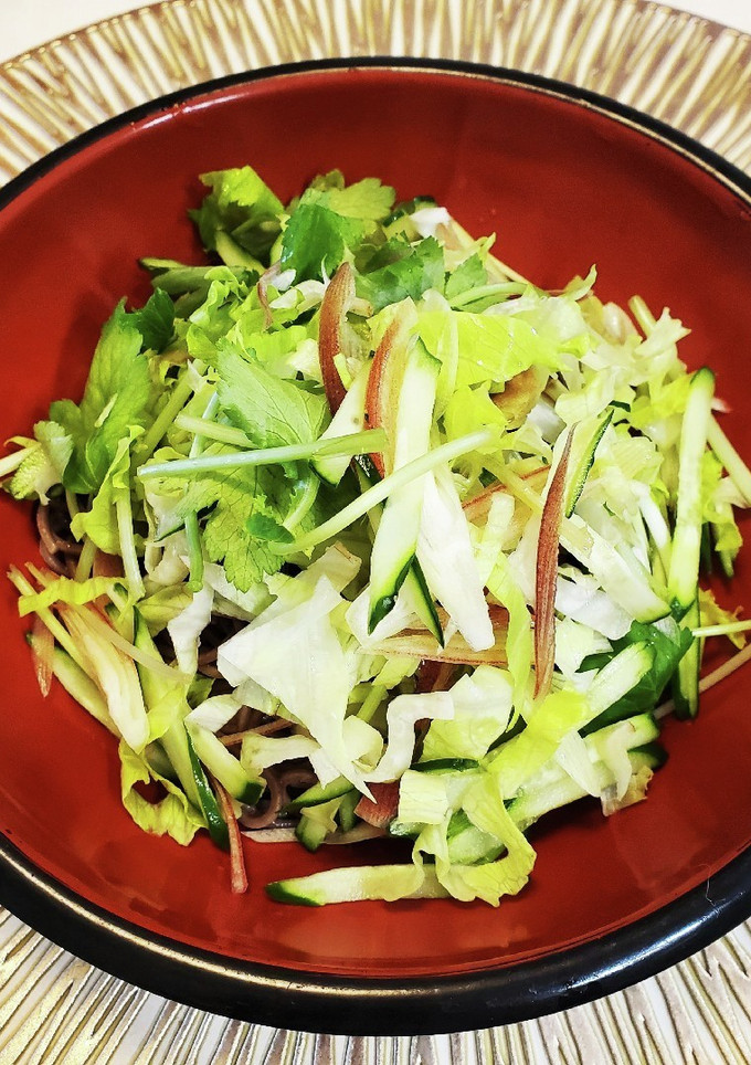 みつばとみょうがのサラダ蕎麦-レシピのメイン写真